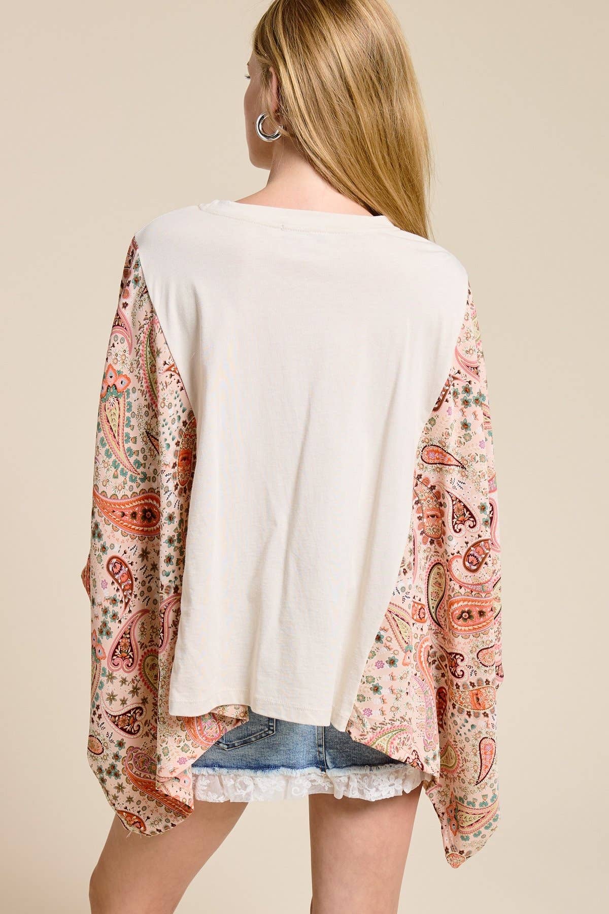Dreamer Leopard Paradise Graphic Rustic Sheer Sleeves Kaftan