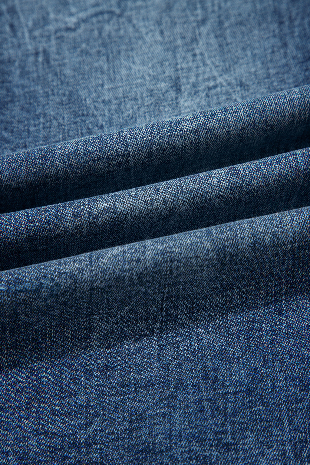 Sail Blue Acid Wash Pocket Detail Flare Jeans