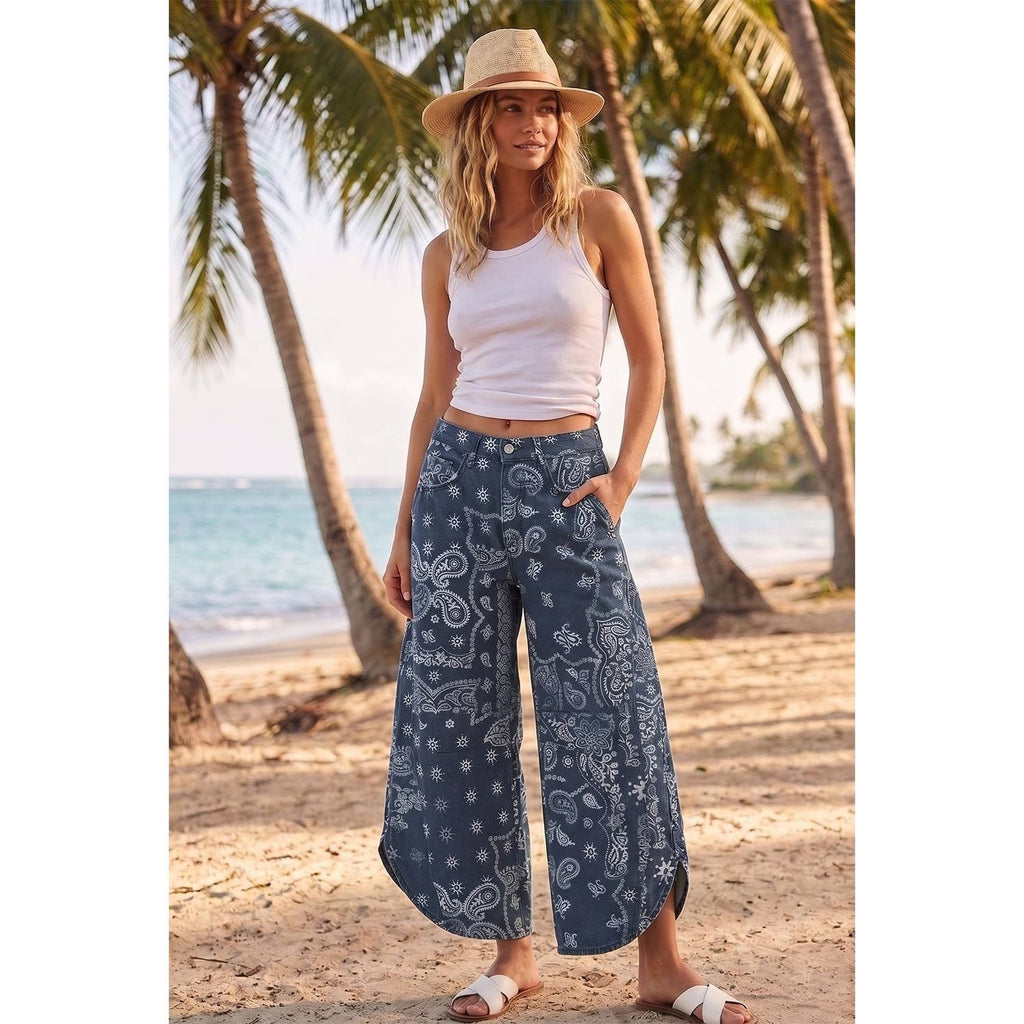 Tulip Washed Camo Relaxed Fit Jean