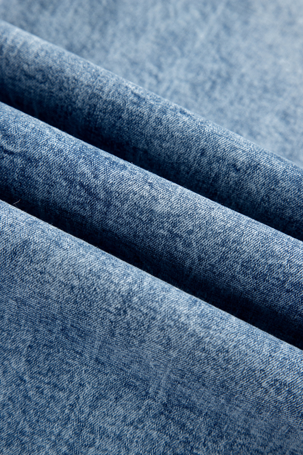 Sail Blue Acid Wash Pocket Detail Flare Jeans