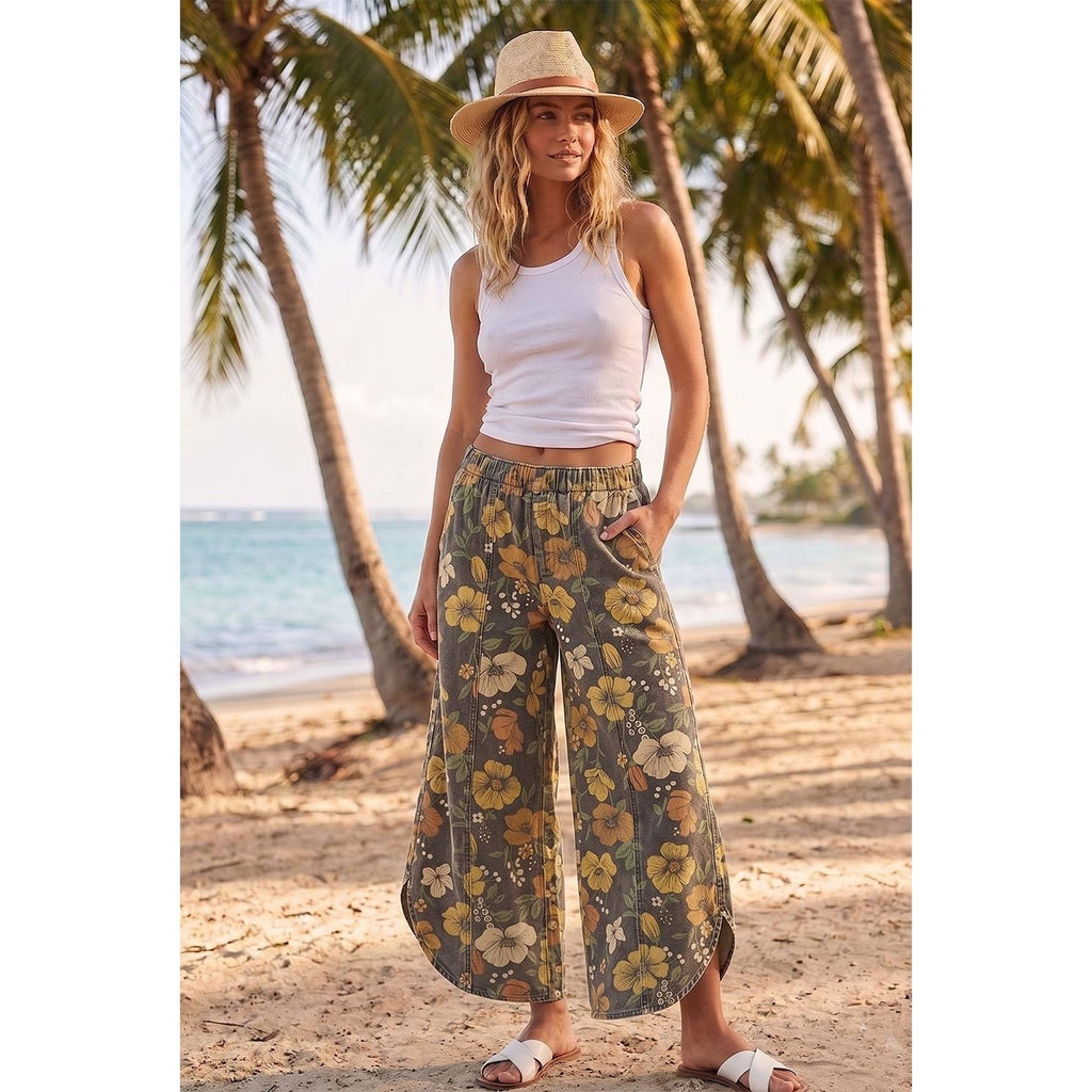 Tulip Washed Camo Relaxed Fit Jean