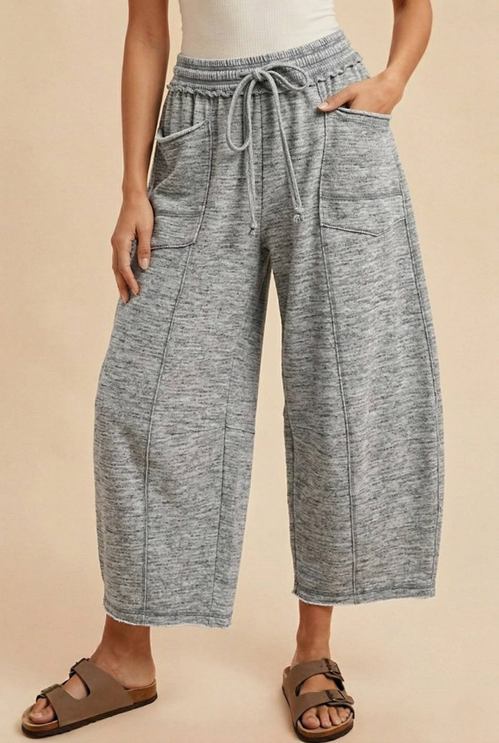 Mineral Wash Barrel Fit Utility Knit Pants