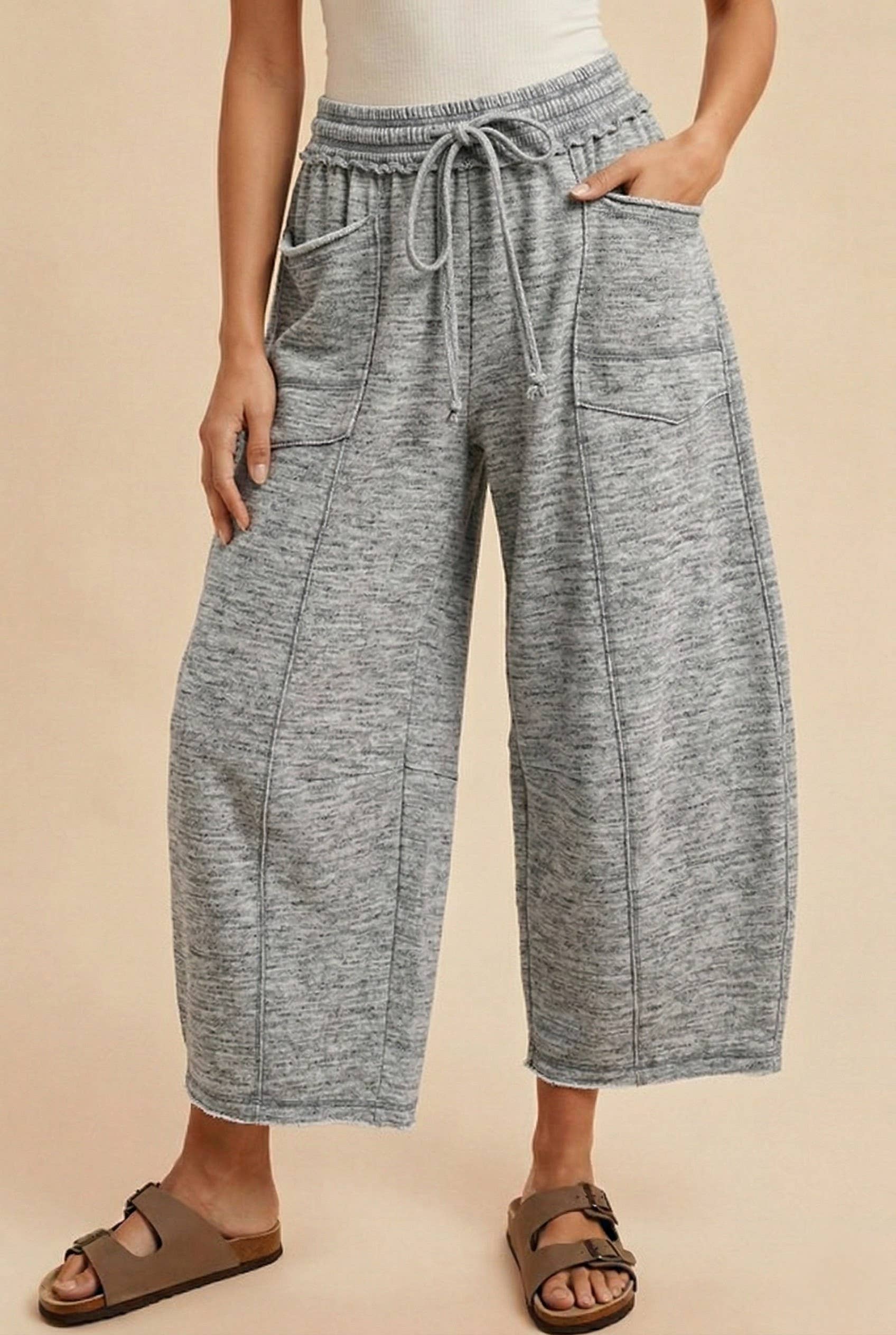 Mineral Wash Barrel Fit Utility Knit Pants