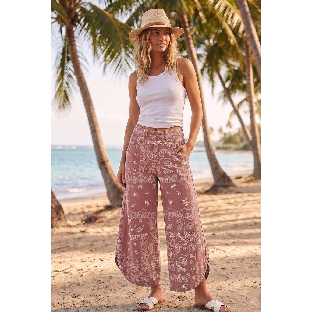 Tulip Washed Camo Relaxed Fit Jean