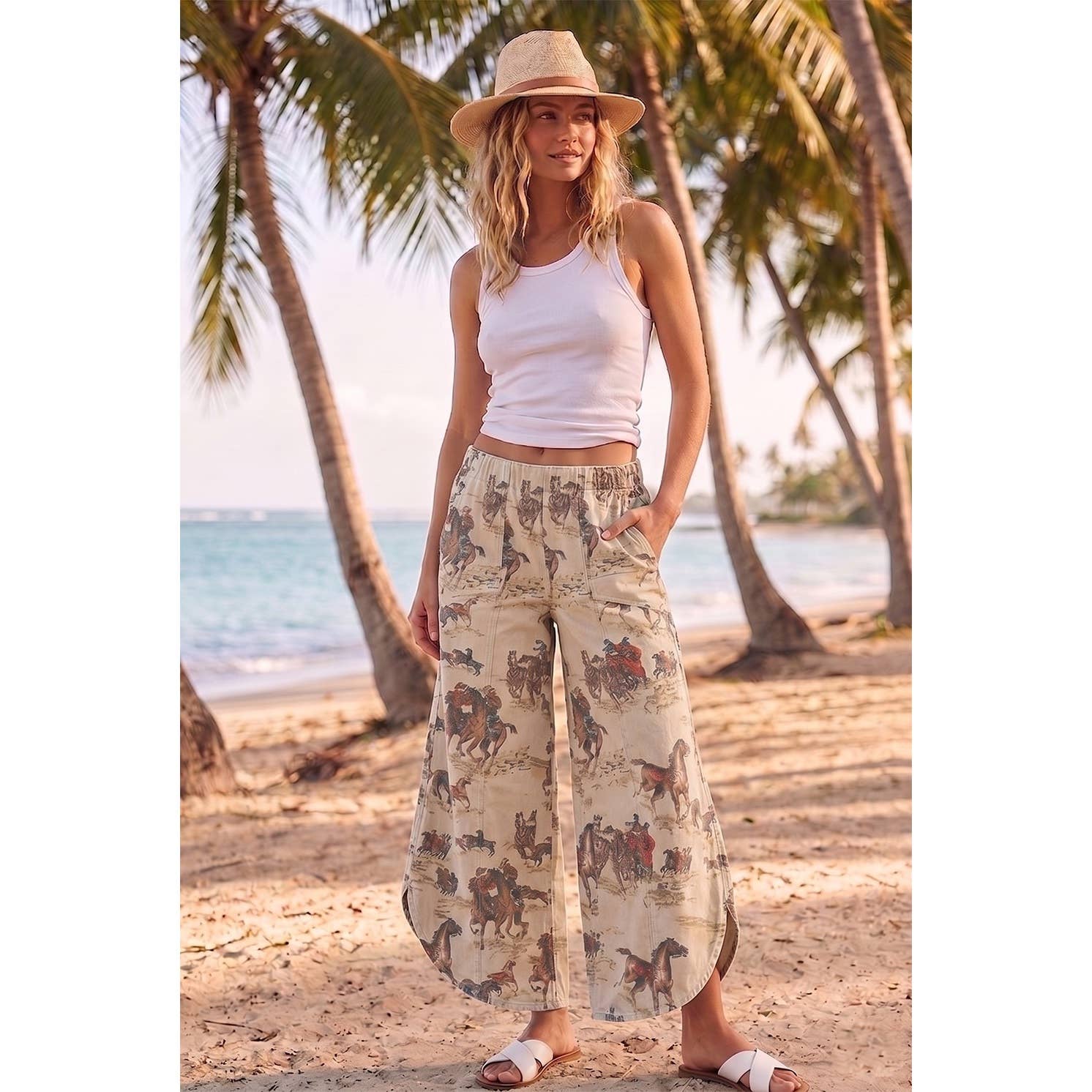 Tulip Washed Camo Relaxed Fit Jean
