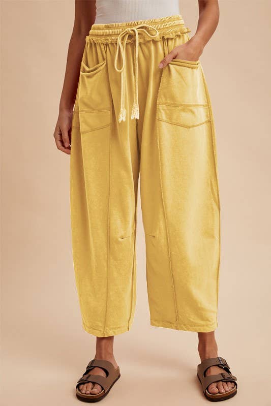 Mineral Wash Barrel Fit Utility Knit Pants