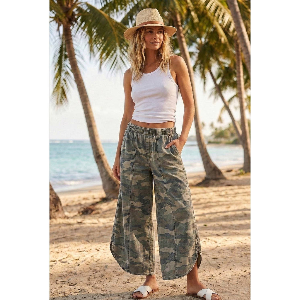 Tulip Washed Camo Relaxed Fit Jean