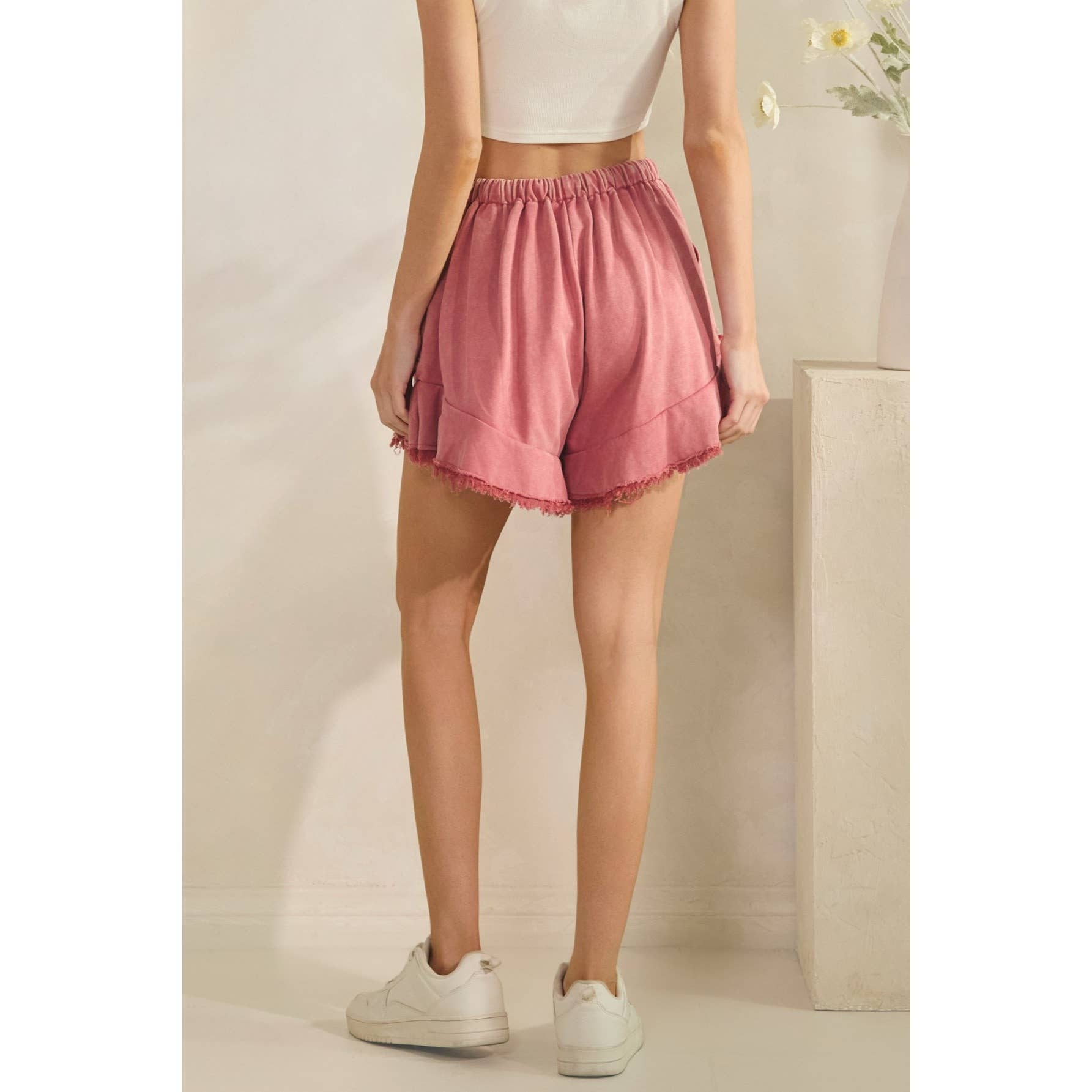 SUNSET WASHED FRAY SHORTS (SH7067-A)