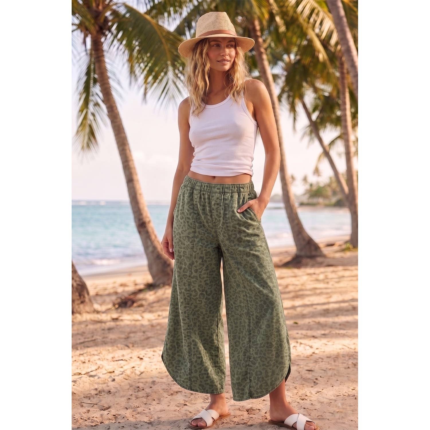 Tulip Washed Camo Relaxed Fit Jean