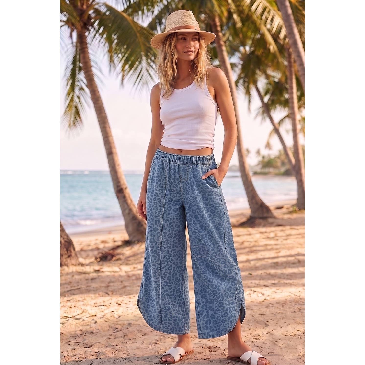 Tulip Washed Camo Relaxed Fit Jean