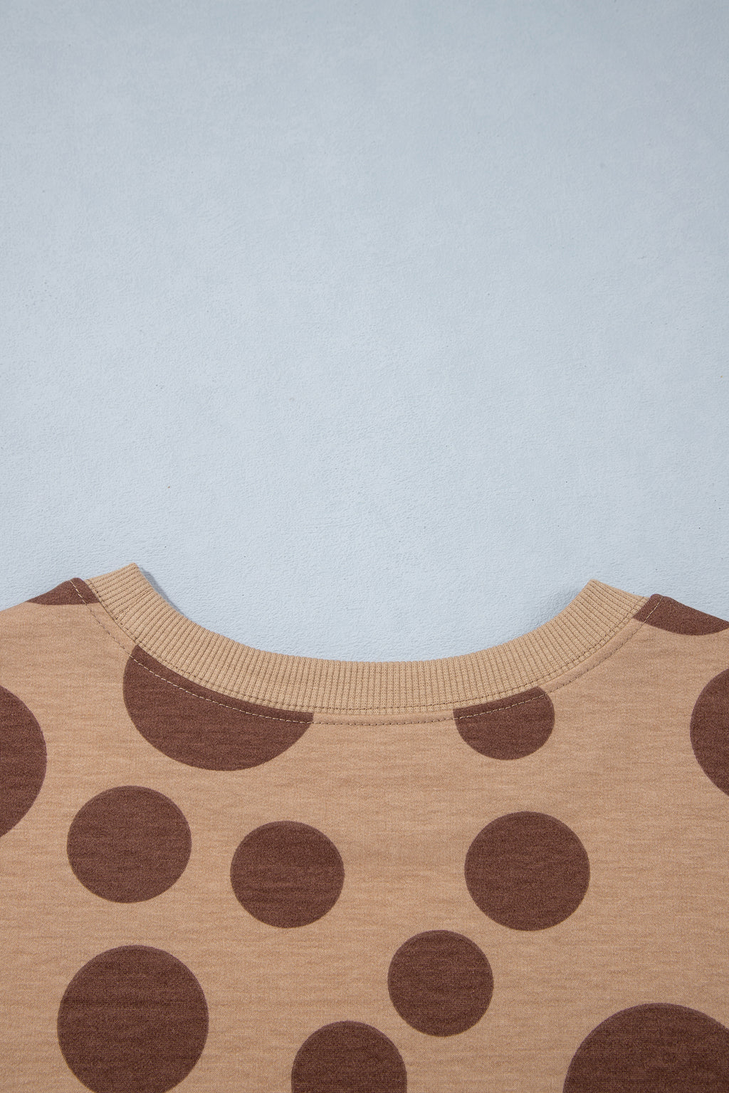 White Polka Dot Long Sleeve Top Drawstring Relaxed Pants Set