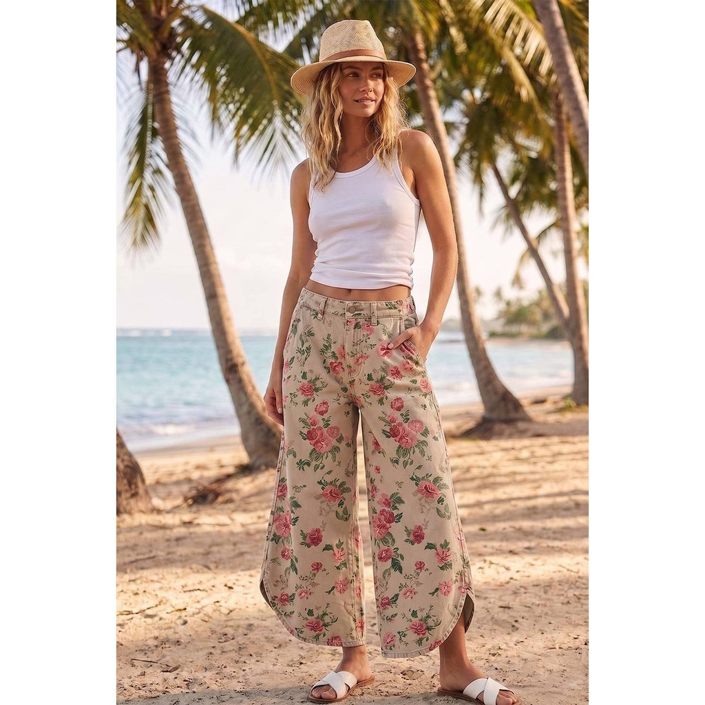 Tulip Washed Camo Relaxed Fit Jean