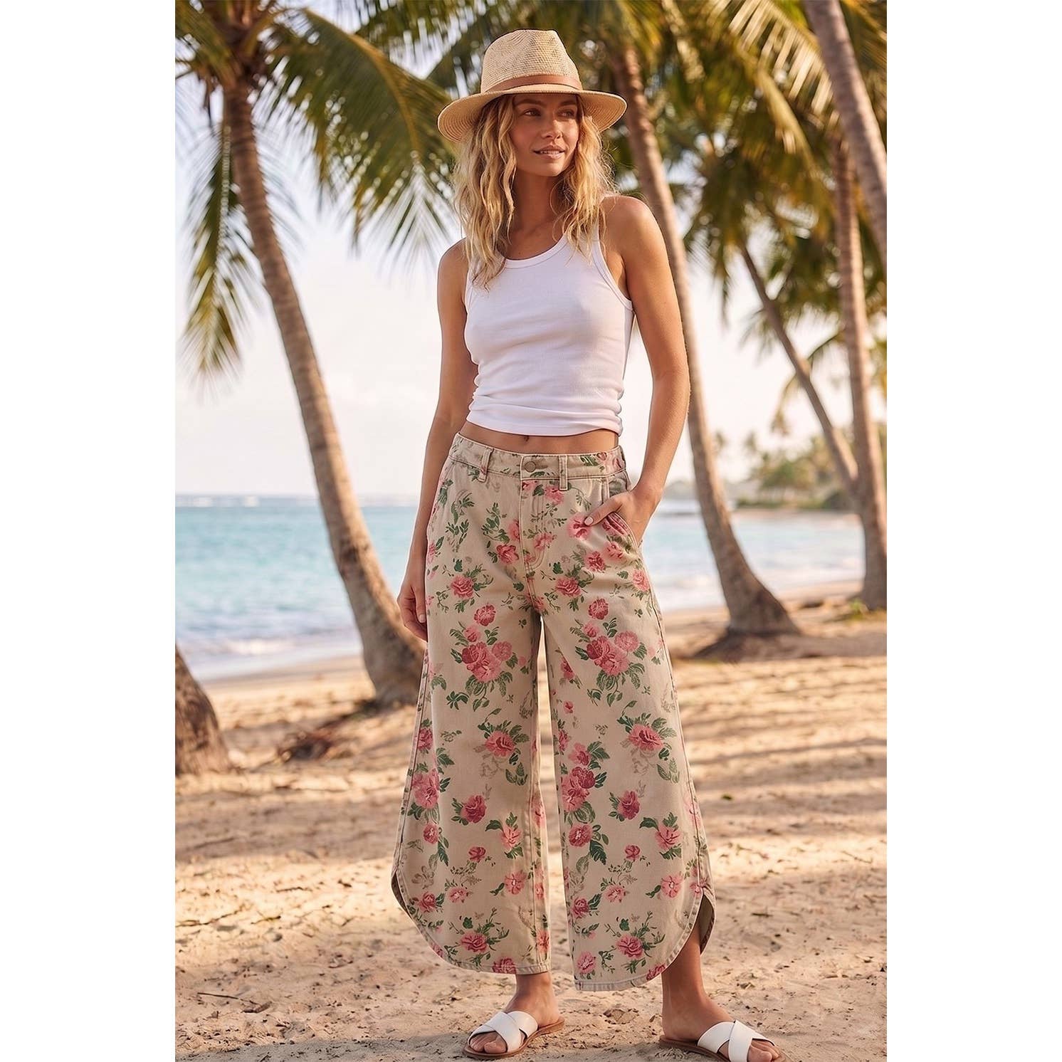 Tulip Washed Camo Relaxed Fit Jean