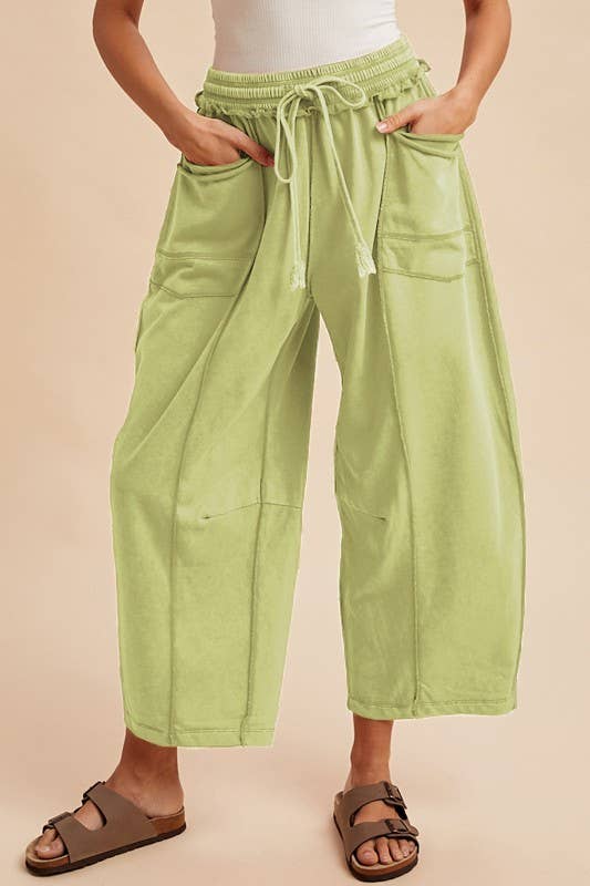 Mineral Wash Barrel Fit Utility Knit Pants