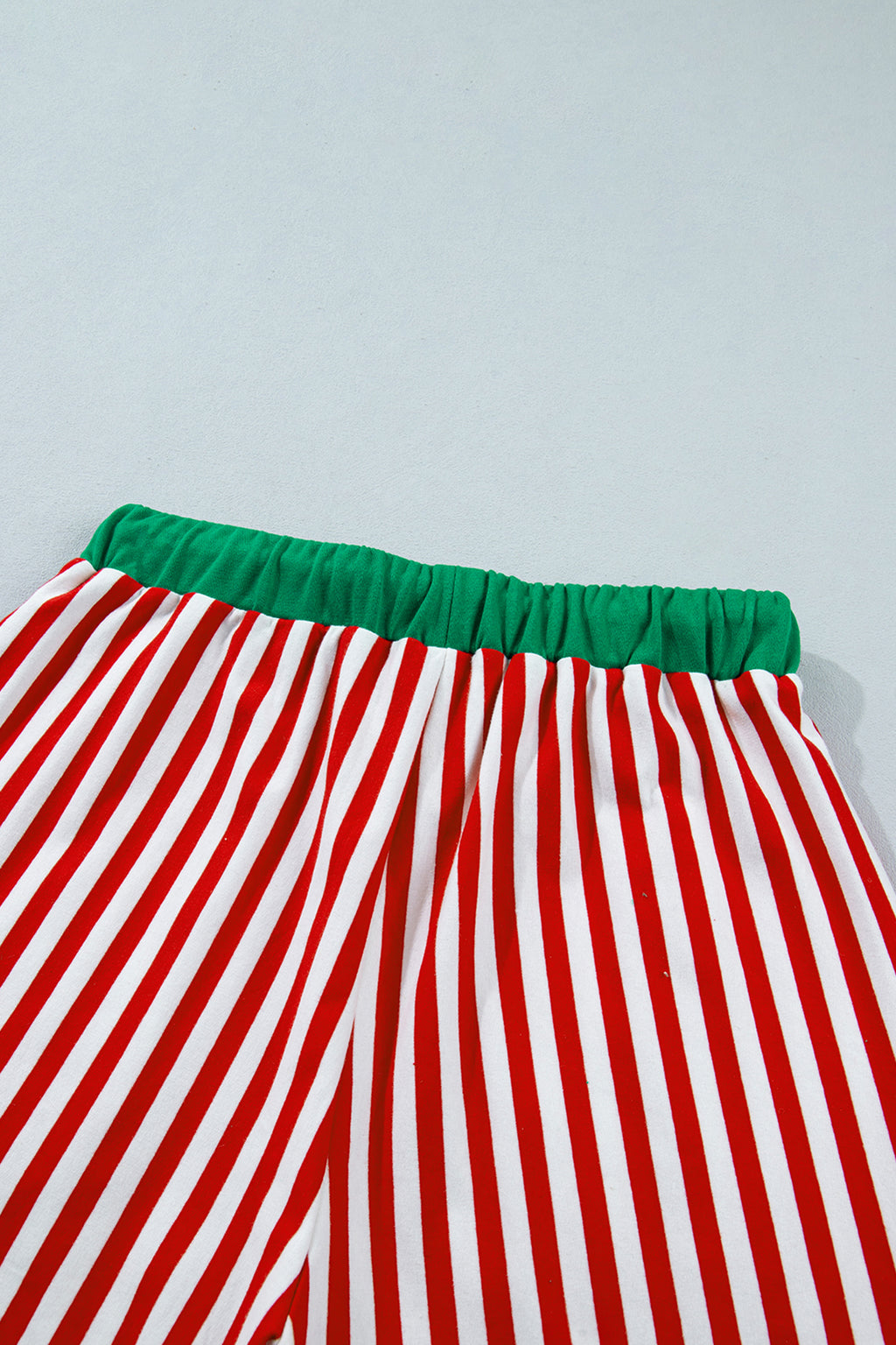 Red Stripe Colorblock Trim Polo Collar Drawstring Elastic Waist Band Casual 2pcs Outfit