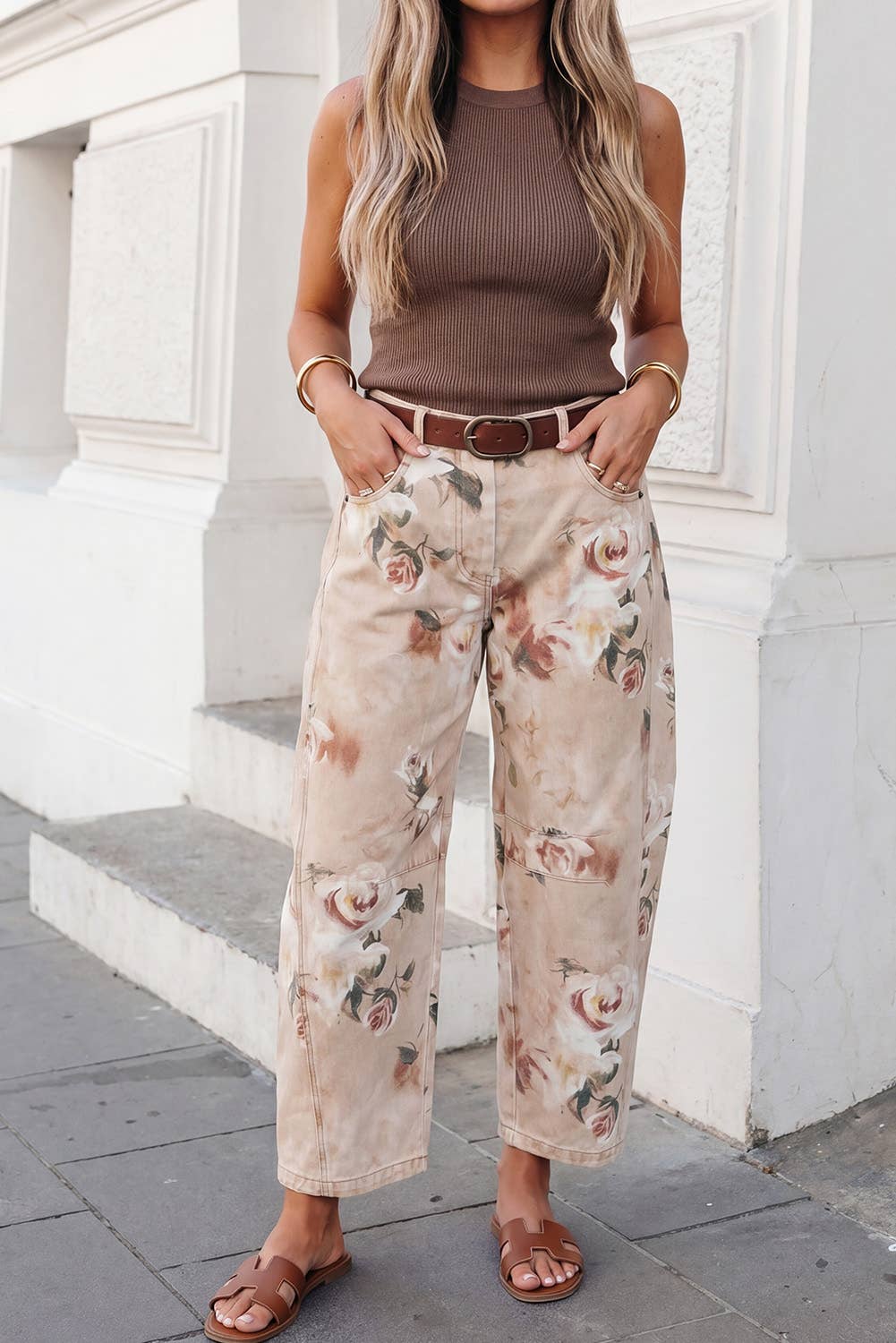 Retro Rose Floral Shift Jeans | 4-16
