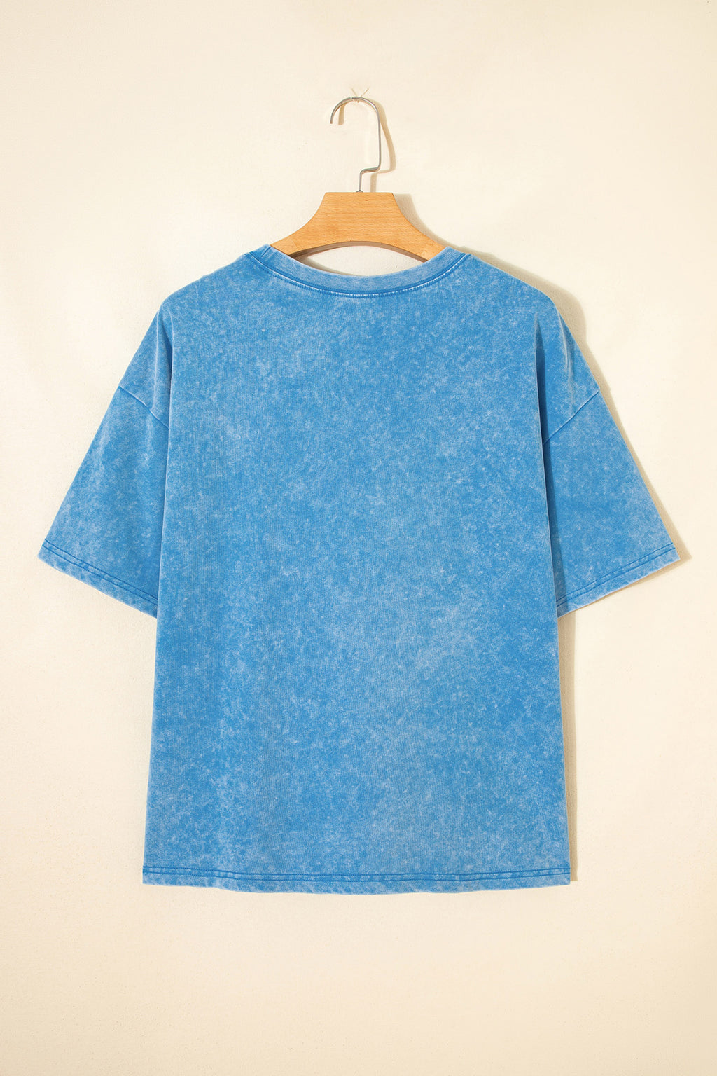 Blue USA Star Print Mineral Washed Cotton Tee