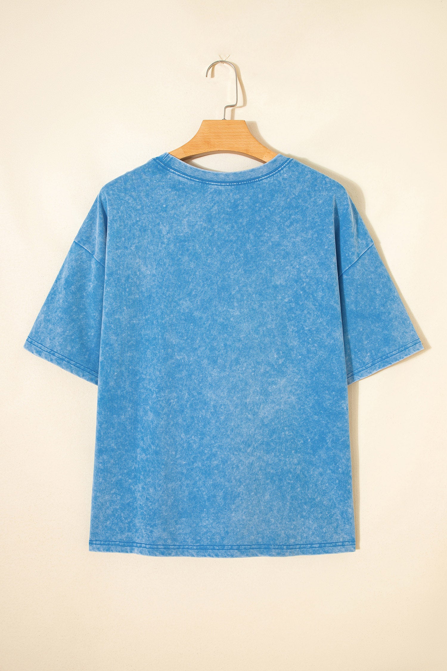 Blue USA Star Print Mineral Washed Cotton Tee