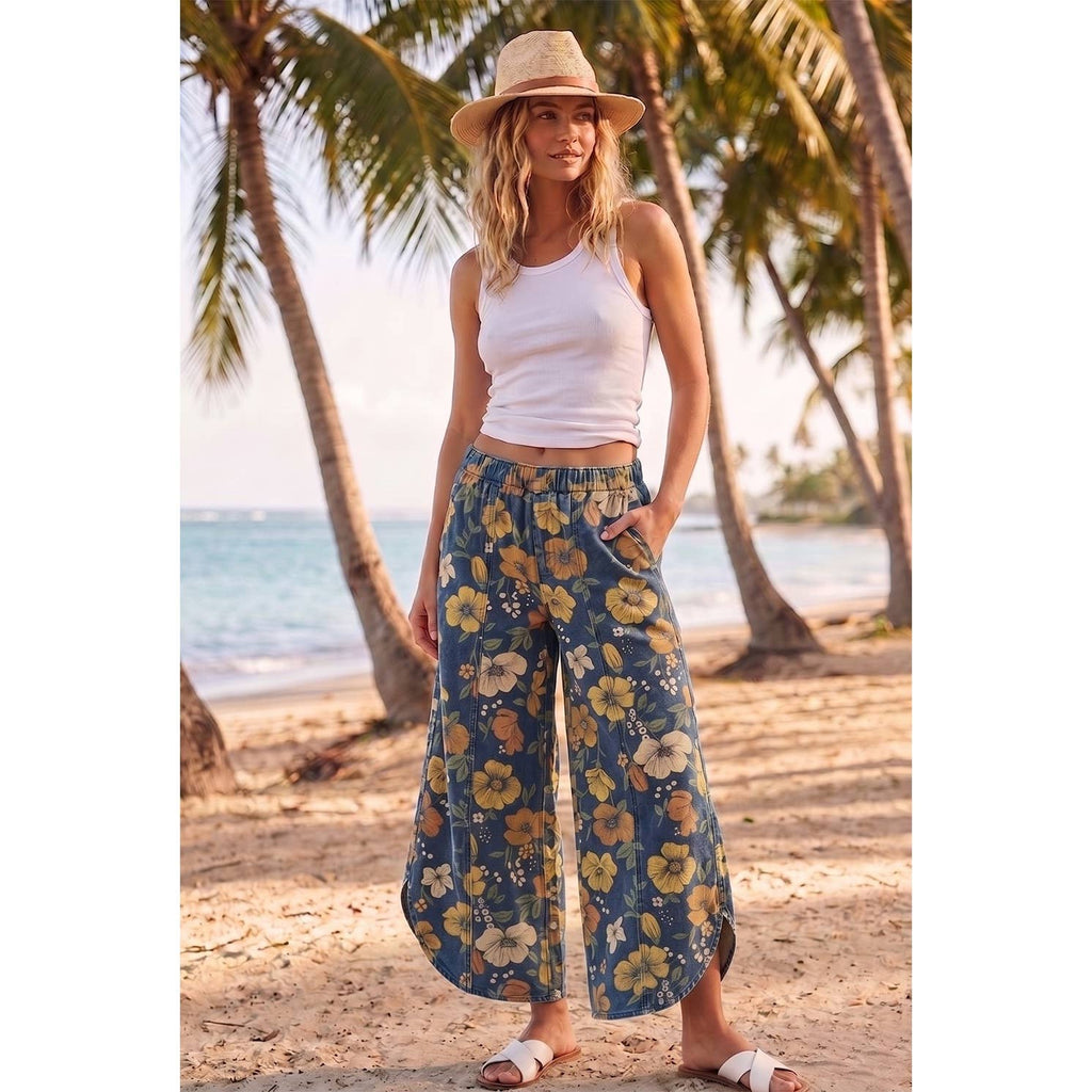 Tulip Washed Camo Relaxed Fit Jean