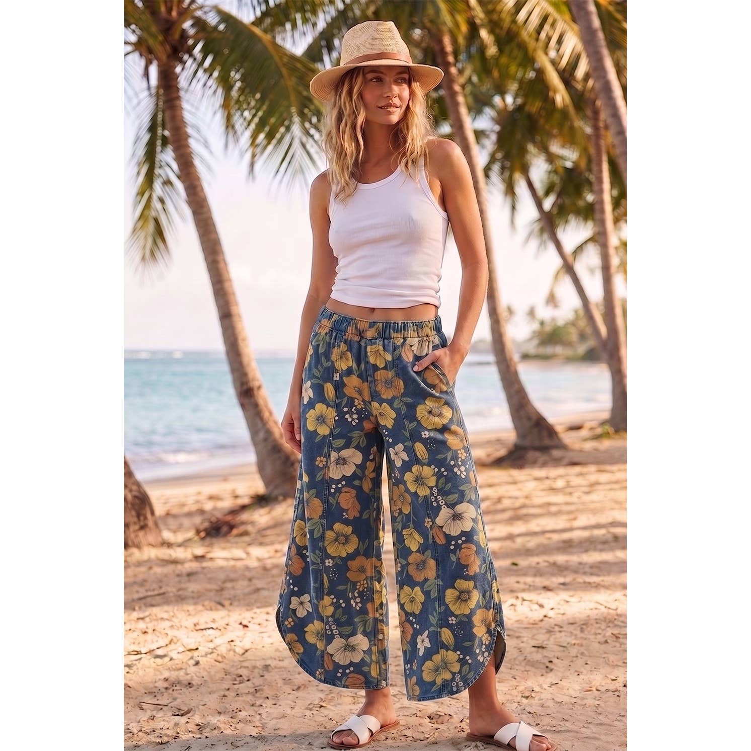 Tulip Washed Camo Relaxed Fit Jean