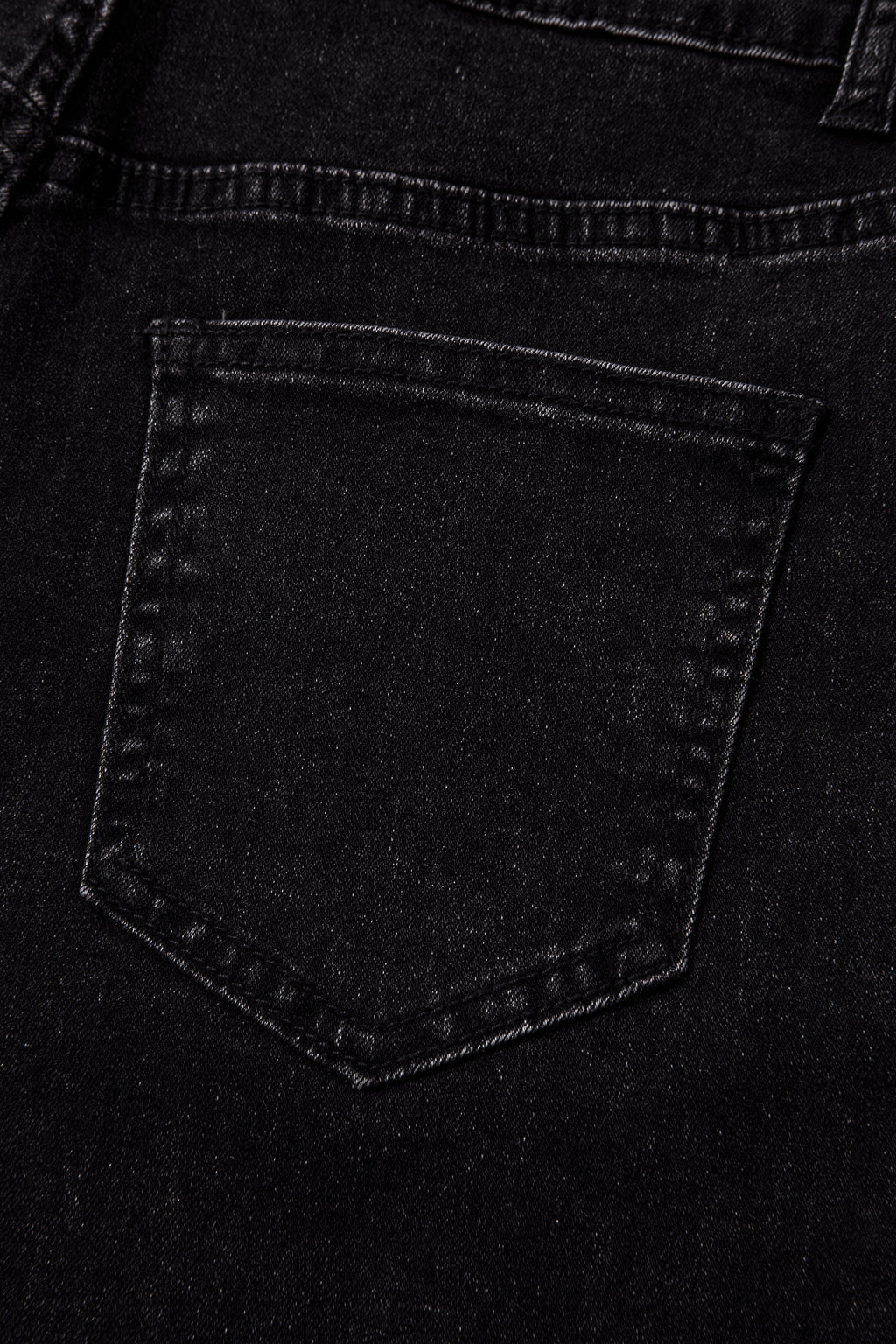 Black Studded Detail Straight Leg Casual Loose Jeans