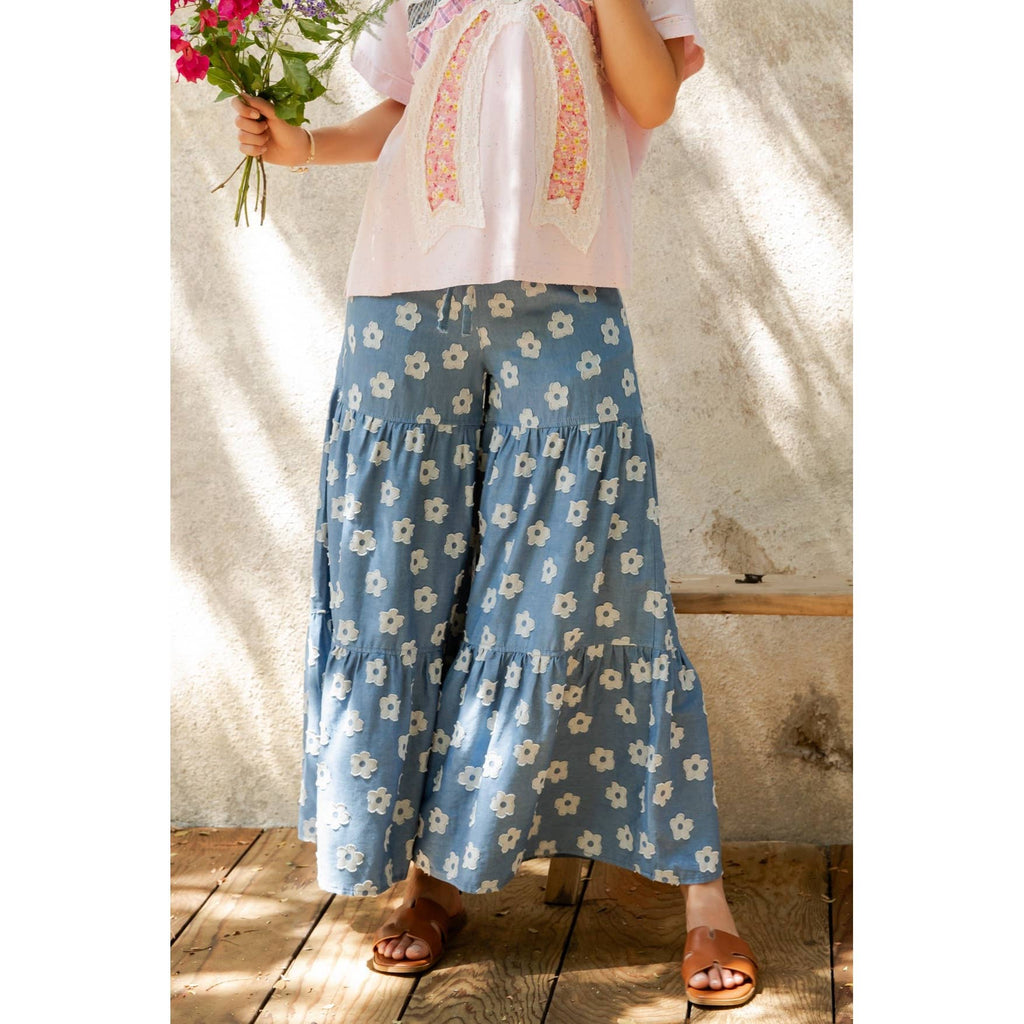 DAISY MEADOW TIERED  WIDE-LEG PANT (SP8423)